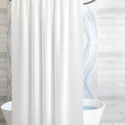 MONKDECOR White Striped Water Repellent Shower Curtain-image-16