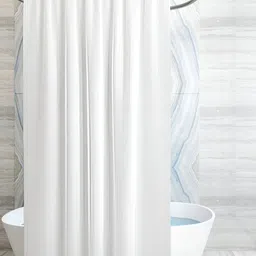 TANLOOMS White Waterproof Shower Curtain-image-13