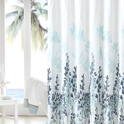 homewards White & Blue Printed Water Resistant Shower Curtains-image-37