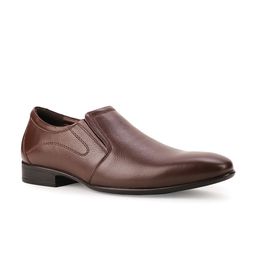 Bata Men Textured Leather Slip-On Loafers-58