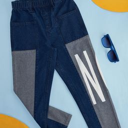 Pantaloons Junior Boys Mid-Rise Colourblocked & Typography Printed Jeans-picture-34