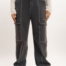 FREAKINS Women Straight Fit High-Rise Clean Look Cargo Jeans-image-83