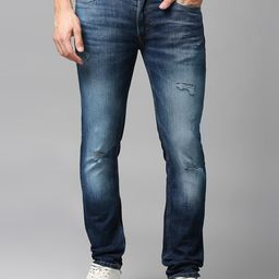 SPYKAR Men Cotton Mildly Distressed Heavy Fade Stretchable Jeans-image-96