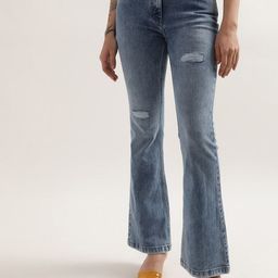 ELLE Women High-Rise Mildly Distressed Heavy Fade Stretchable Cotton Jeans-image-77