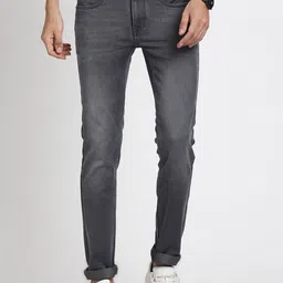 Turtle Men Clean Look Narrow Tapered Fit Heavy Fade Stretchable Jeans-image-30