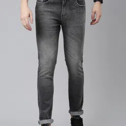 CINOCCI Men Slim Fit Heavy Fade Clean Look Stretchable Jeans-picture-45