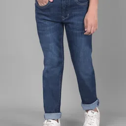 Crimsoune Club Boys Slim Fit Heavy Fade Clean Look Stretchable Jeans-41