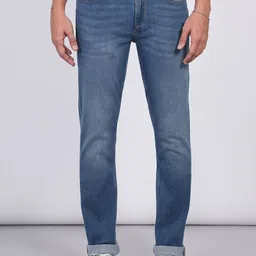 Lee Men Classic Slim Fit Mid-Rise Clean Look Light Fade Stretchable Jeans-picture-54