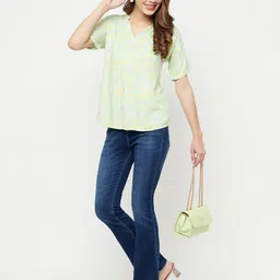 Crimsoune Club Women Blue Bootcut Light Fade Stretchable Jeans-picture-42
