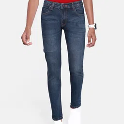 UTH by Roadster Boys Blue Slim Fit Light Fade Stretchable Jeans-image-60
