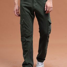 VUDU Men Mid-Rise Comfort Cotton Cargos Jeans-image-10