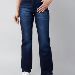 Miss Chase Women Cotton Wide Leg Stretchable Jeans-picture-21