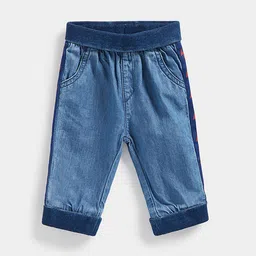 mothercare Kids Clean Look Mid-Rise Jogger Fit Pure Cotton Stretchable Jeans-image-40