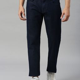 HERE&NOW Men Navy Blue Smart Slim Fit Stretchable Jeans-image-95