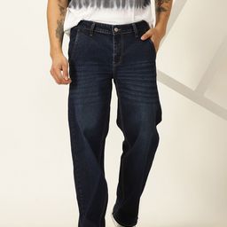 HERE&NOW Men Comfort Mid Rise Stretchable Cotton Baggy Jeans-picture-27