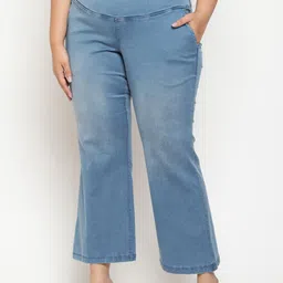 Amydus Women Plus Size Flared High-Rise Stretchable Jeans-image-11