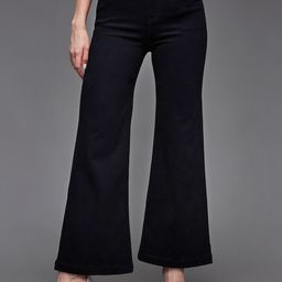 Miss Chase Women Wide Leg Clean Look Cropped High-Rise Stretchable Jeans-image-46