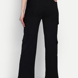Next One Women Smart Wide Leg High-Rise Clean Look Stretchable Cargo Jeans-picture-8