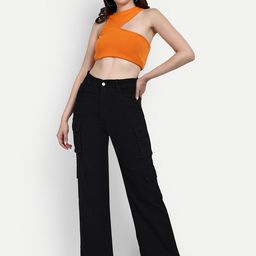 Next One Women Smart Wide Leg High-Rise Clean Look Stretchable Jeans-picture-2