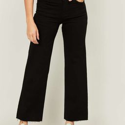 Xpose Women Black Comfort Wide Leg High-Rise Stretchable Jeans-image-51