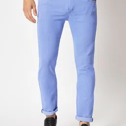 RAGZO Men Mid Rise Slim Fit Clean Look Stretchable Jeans-picture-5