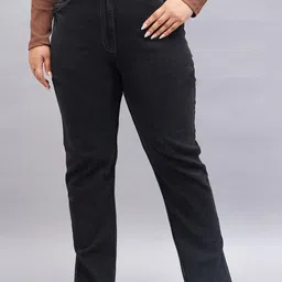 Orchid Blues Women Plus Size Bootcut High-Rise Clean Look Stretchable Jeans-picture-8