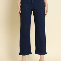 BAESD Women Blue Jean Straight Fit Mid-Rise Cotton Stretchable Jeans-image-79