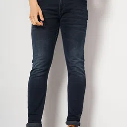 Celio Men Jean Slim Fit Mid-Rise Light Fade Clean Look Cotton Jeans-image-79