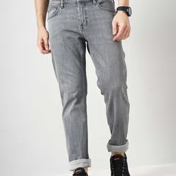 Celio Men Straight Fit Mid-Rise Clean Look Cotton Jeans-image-23