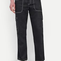 styzon Men Mid-Rise Comfort Straight Fit Stretchable Cargo Jeans-image-16