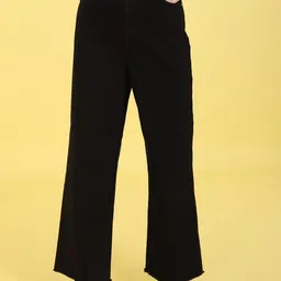 Flying Machine Women Black Straight Fit High-Rise Stretchable Jeans-39