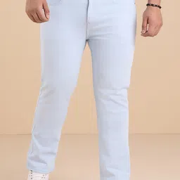 BIG HELLO Men Slim Fit Low-Rise Clean Look Cotton Jeans-image-89