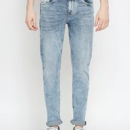 Being Human Men Slim Fit Mid-Rise Heavy Fade Light Shade Clean Look Jeans-image-63