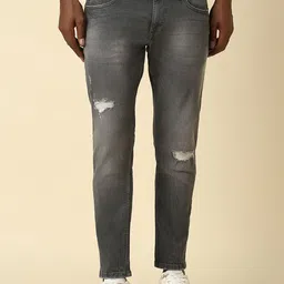 Allen Solly Men Slim Fit Low Distress Heavy Fade Jeans-picture-30
