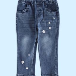 Pantaloons Baby Girls Low-Rise Light Fade Cotton Printed Jeans-picture-41