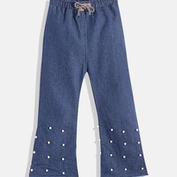 MANZON Girls Bootcut Cotton Embellished Jeans-image-33
