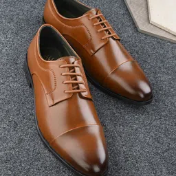 House of Pataudi Men Round Toe Formal Derbys-image-97