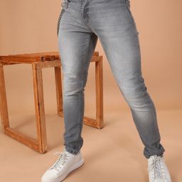 The Indian Garage Co Men Grey Slim Fit Mid-Rise Clean Look Jeans-image-89