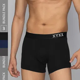 XYXX Men Solid Pack Of 3 Combed Cotton Pace Trunk XYTRNK3PCKN906-image-7