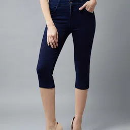 DOLCE CRUDO Women Skinny Fit High-Rise Low Distress Light Fade Stretchable Jeans-picture-30