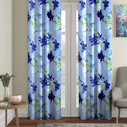 Home Sizzler Blue Set of 2 Long Door Curtains-image-54