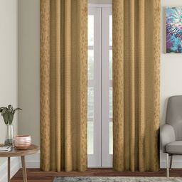 Cortina Set Of 2 Brown Self-Design Long Door Curtains-13