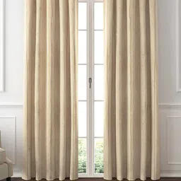 GM Beige Set of 2 Room Darkening Door Curtains-12