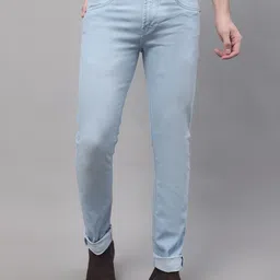 Cantabil Men Stretchable Mid Rise Cotton Jeans-picture-11