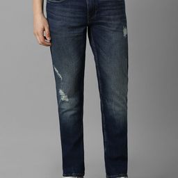 Louis Philippe Jeans Men Slim Fit Low Distress Heavy Fade Jeans-image-96
