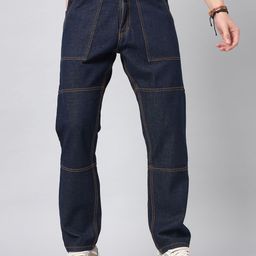 STUDIO NEXX Men Mid-Rise Relaxed Fit Slash Knee Jeans-image-65