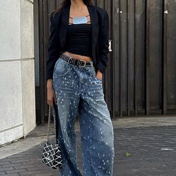 LULU & SKY Women Straight Fit Slash Knee Light Fade Jeans-image-64