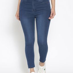 MARC LOUIS Women Blue Classic Slim Fit Light Fade Cotton Jeans-image-48