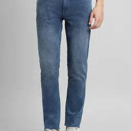 SIMON CARTER LONDON Men Blue Slim Fit Light Fade Cotton Jeans-image-67