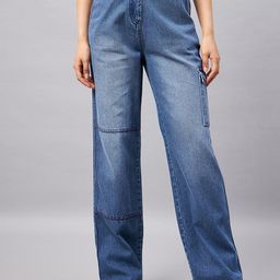 Orchid Blues Women Flared High-Rise Light Fade Cotton Jeans-image-86